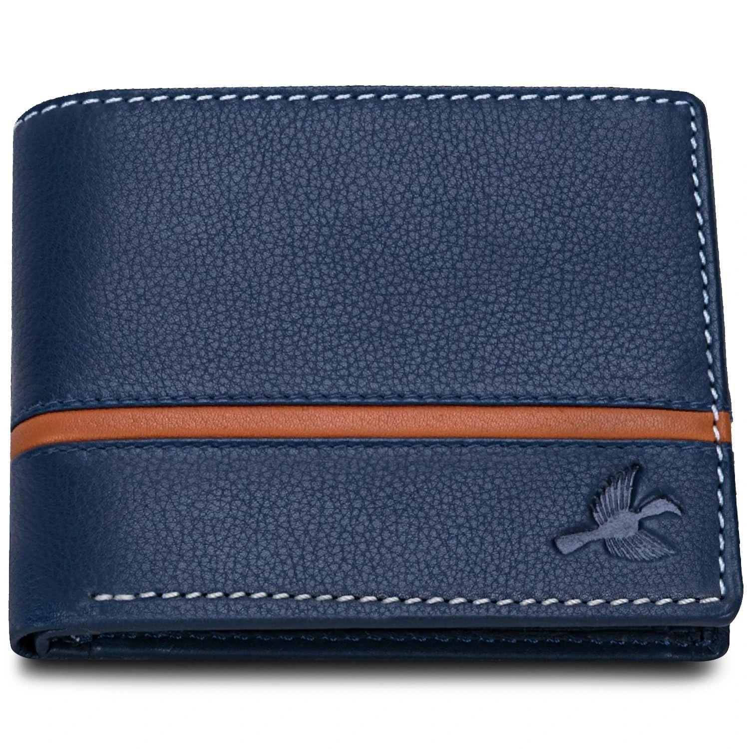 HORNBULL Denial Navy Leather Wallet for Men | Leather Mens Wallet with RFID Bloc